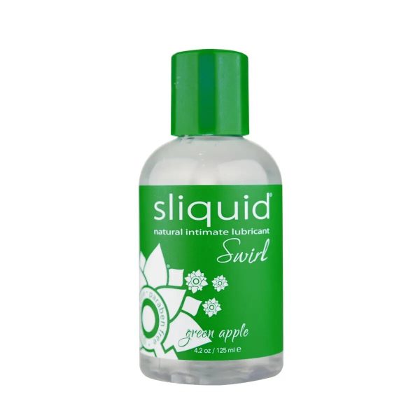 Sliquid  Swirl Natural Intimate Water Based Lubricant Green Apple 4.2 oz Online Sale