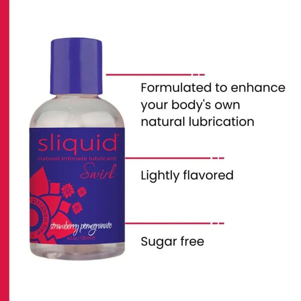 Sliquid Swirl Natural Intimate Water Based Lubricant Strawberry Pomegranate Online Hot Sale